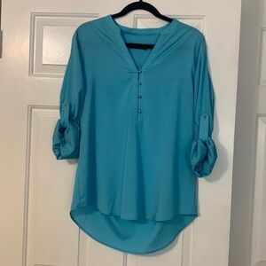 Turquoise Ivanka Trump Blouse size L